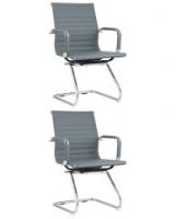 Кресло для посетителей TopChairs Visit серое 2 шт.